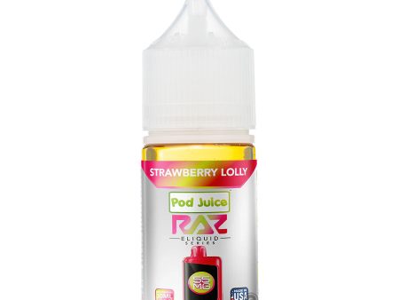 Pod Juice X Raz Salt - Strawberry Lolly 30mL Discount