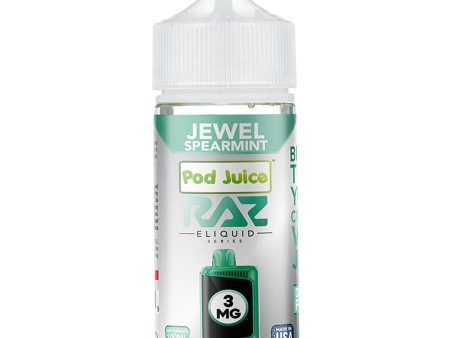 Pod Juice X Raz - Jewel Spearmint 100mL For Sale