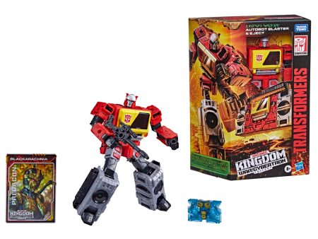 Transformers Generations War for Cybertron: Kingdom Voyager WFC-K44 Autobot Blaster & Eject Hot on Sale