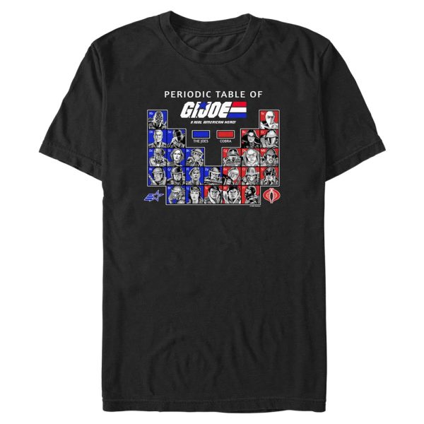 GI Joe Simplified Periodic Joes Men s T-Shirt For Cheap