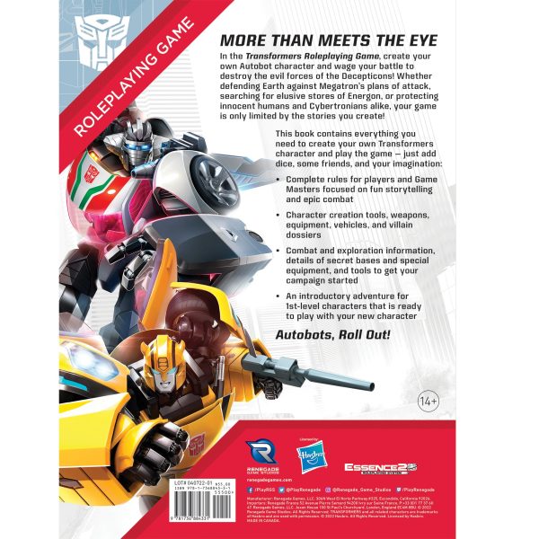 Transformers Roleplaying Game Core Book For Discount