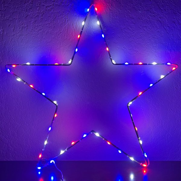 Patriotic Single Star - 24  | Outdoor Lights and Wire Decor Supply