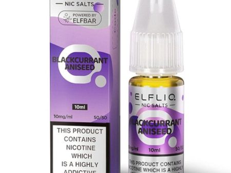 ElfLiq Nic Salt 10ml - Blackcurrant Aniseed Elf bar e-liquid For Discount