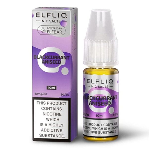 ElfLiq Nic Salt 10ml - Blackcurrant Aniseed Elf bar e-liquid For Discount