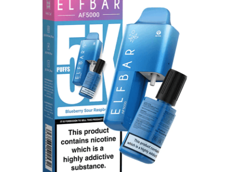 Elf Bar AF5000 Disposable Vape - Blueberry Sour Raspberry (5000 puffs) Hot on Sale