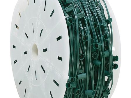 C9 Cord - Green (18 AWG SPT1) 300 ft Reel | Christmas Online now