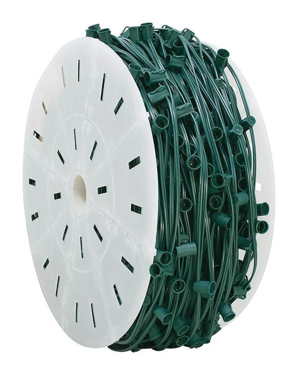 C9 Cord - Green (18 AWG SPT1) 300 ft Reel | Christmas Online now