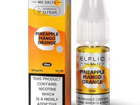 ElfLiq Nic Salt 10ml - Pineapple Mango Orange Elf bar e-liquid on Sale