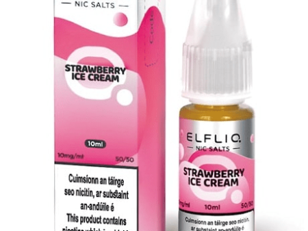 ElfLiq Nic Salt 10ml - Strawberry Ice Cream Elf bar e-liquid For Cheap