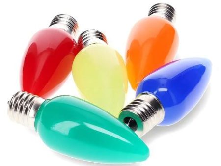 C9 LED Multi Opaque - Retro Look Bulbs (25 pieces) | Christmas Online now