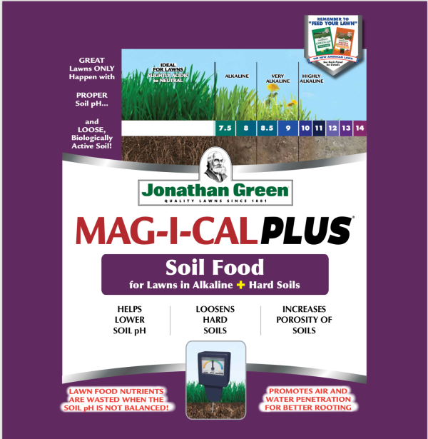 MAG-I-CAL® PLUS Soil Food for Lawns in Alkaline & Hard Soil | Jonathan Green For Sale