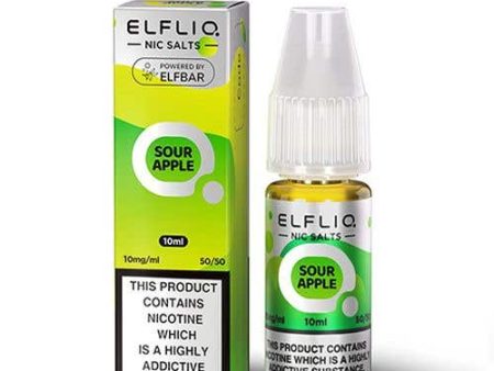 ElfLiq Nic Salt 10ml - Sour Apple Elf bar e-liquid Cheap