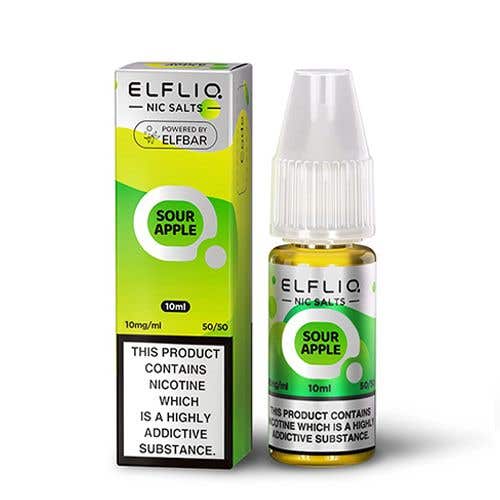 ElfLiq Nic Salt 10ml - Sour Apple Elf bar e-liquid Cheap