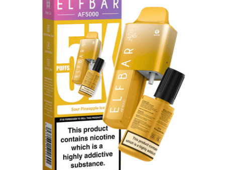 Elf Bar AF5000 Disposable Vape (5000 puffs) - Sour Pineapple Ice Hot on Sale