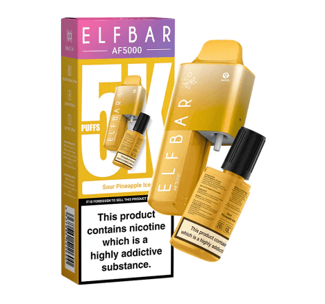 Elf Bar AF5000 Disposable Vape (5000 puffs) - Sour Pineapple Ice Hot on Sale