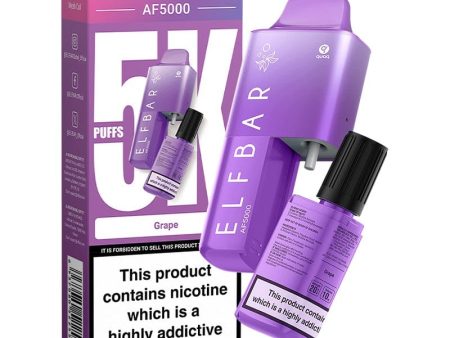 Elf Bar AF5000 Disposable Vape - Grape (5000 puffs) on Sale