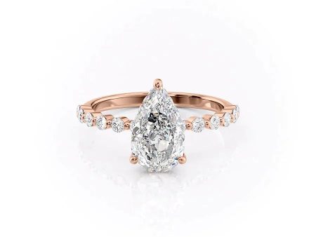 The Khloe Set With A 3.5 Carat Pear Moissanite Discount