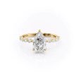 The Khloe Set With A 1.5 Carat Pear Moissanite Online Hot Sale