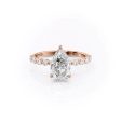 The Khloe Set With A 1 Carat Pear Moissanite Hot on Sale