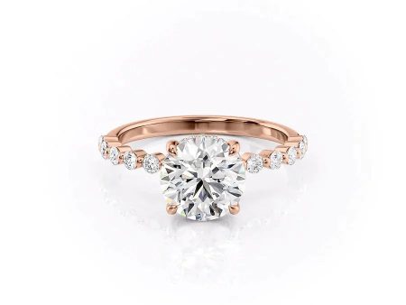 The Khloe Set With A 1.5 Carat Round Moissanite Cheap